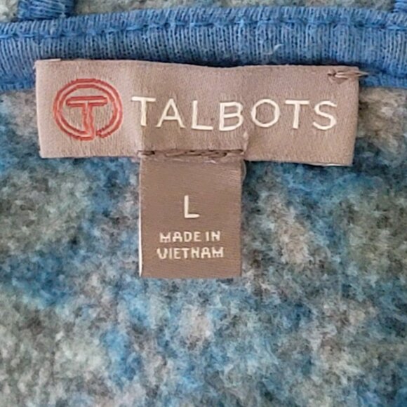 T by Talbots Snowflake Fleece Hoodie - L - Picture 7 of 11